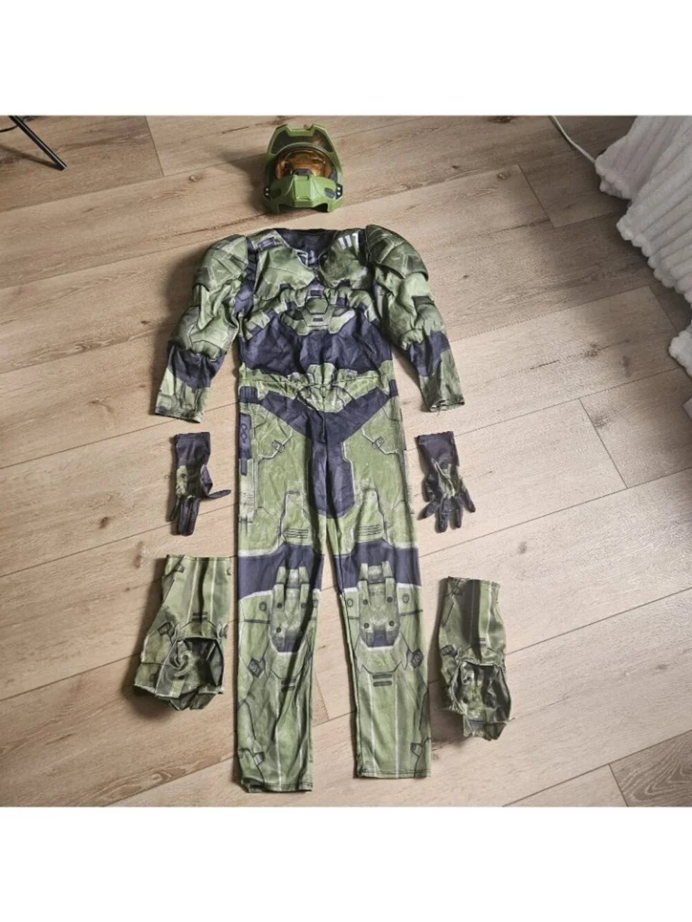Disguise HALO Infinite Master Chief  Kids Boys Costume Jumpsuit Mask Large 10/12